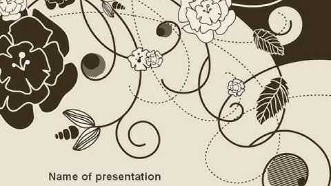 Brown Floral Ornament PowerPoint Template by PoweredTemplate.com
