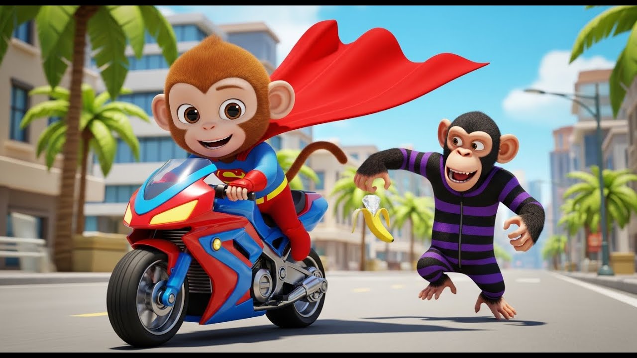 Jungle Chase Showdown! Super Monkey Races to Catch the Criminal Chimp ...
