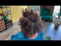 SPLIT ENDS and HAIR COLOR damaged her hair | Natural hair care after hair color