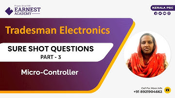 KERALA PSC | TRADESMAN ELECTRONICS | MICRO CONTROLLER 8085 | SURE SHOT QUESTIONS DISCUSSION PART 3