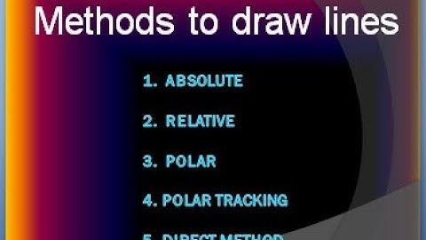 Line Command - 5 Methods to Draw Lines BY ALL ABOUT AutoCAD 2016 in English