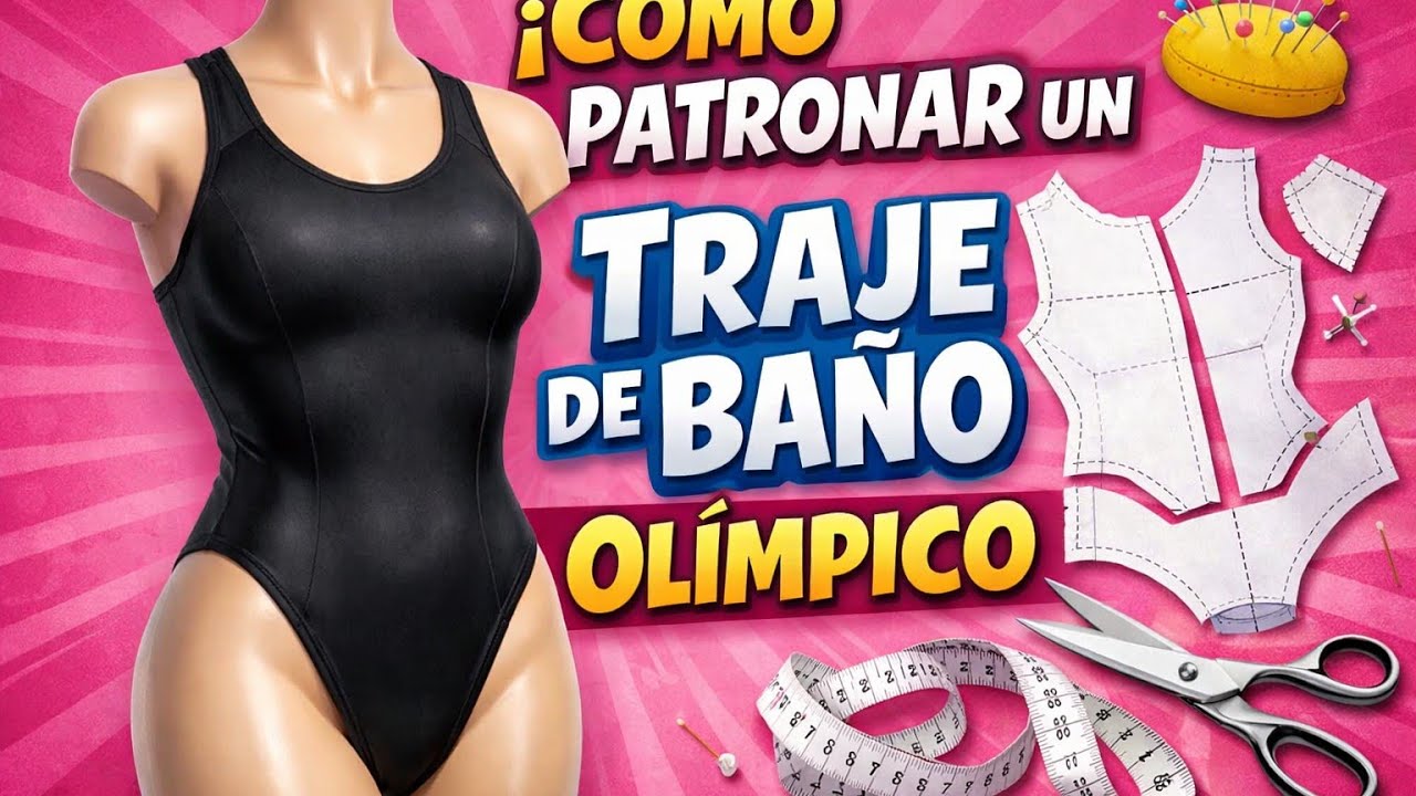 Cómo patronar un traje de baño de  1 pieza (olímpico ) 