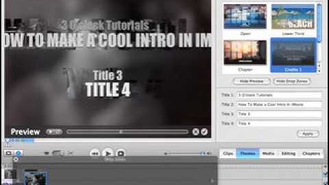 How To Make a Cool Intro In iMovie