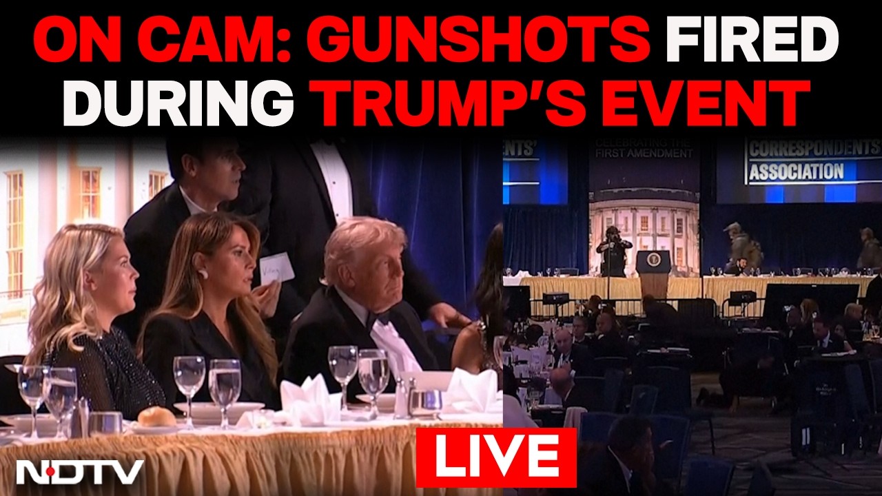 Trump Assassination Bid LIVE | On Cam: Gunshots Fired During White House Dinner | Trump Evacuated