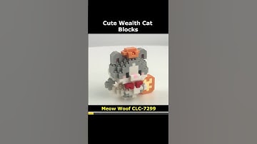 Meow Woof Wealth Cat CLC-7299 Mini Blocks Preview #lego #brick #miniblock #nanoblock #block