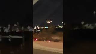 8 lights appeared in the Az skies by Estrella Mountain on 2/1/23 this was captured driving south 101