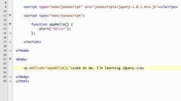 Internal, External, and Inline Scripting - jQuery Tutorials for Beginners