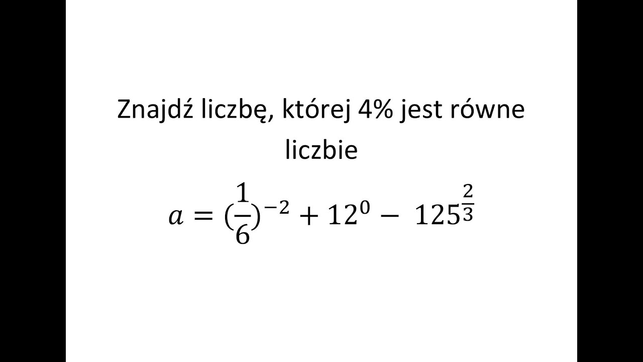 Znajdź liczbę, której 4% jest równe liczbie | Operon Zadanie 8 s. 12