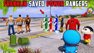 GTA 5 : Shinchan😂 & Franklin Saved Power Rangers From Criminals😱😱Full Fun #gta5 #rampageboy #bommalu