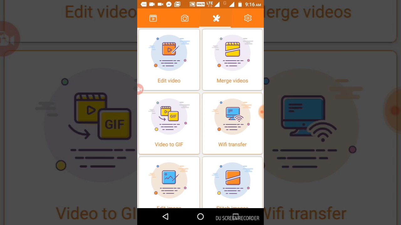 How to turn on camera feature in du recorder