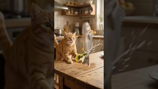 🐱🐟 Title: The Cat and the Magical Jumping Fish! 😂 | Funny 3D Animation #Shorts