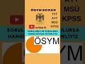 ÖSYM SORAR #tyt #ayt #yks #kpss #msü #ykstavsiye #tarih #yks #ekpss #2026kpss #önlisankpss