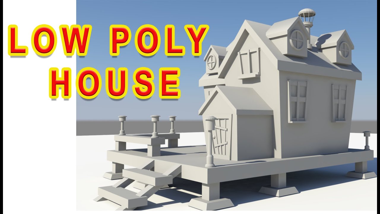 How to make a low poly house - YouTube