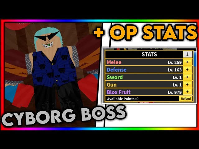 BLOX FRUITS) Getting the cyborg boss drop (COOL SHADES) 