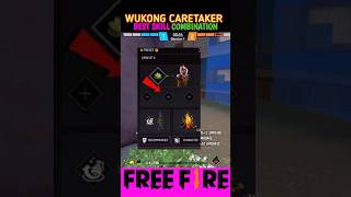 wukong character on free 🔥 best skill combination #freefire #garena #shorts