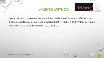 Design of Flexible Pavement - AASHTO Method (using Equation)