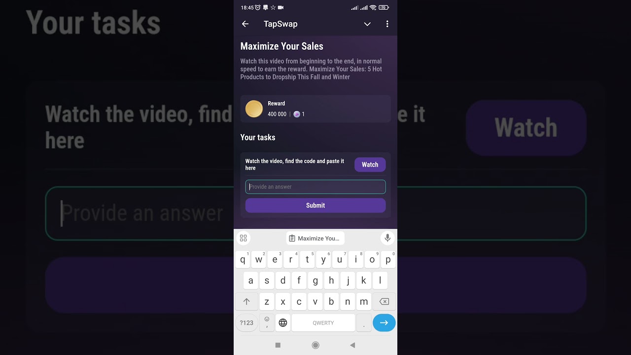 Maximize Your Sales / tapswap/ code 28.12.2024