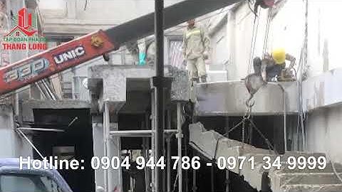 Cắt cầu thang bằng máy cắt dây kim cương