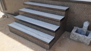 Granite Staircase Design For House || Granite Marble Combination Staircase and Steps Design Price