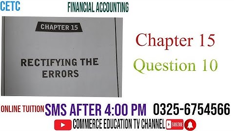 Financial Accounting/I.Com/B.Com/ADC  - Lecture 172