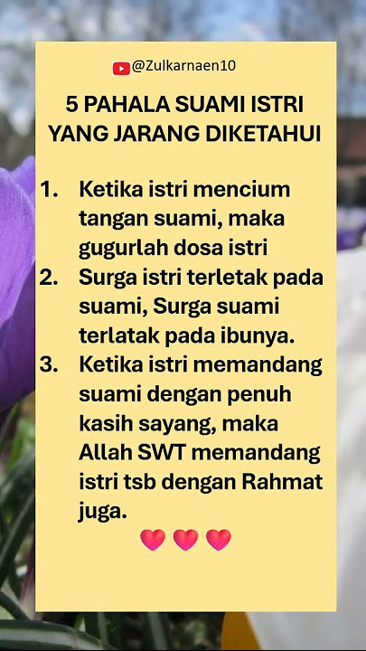 5 Pahala suami istri yang jarang diketahui | suami istri bahagia #shorts