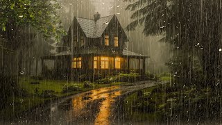 RAIN and THUNDER bedtime sounds   Rain on Roof for Insomnia Relief, Relaxing, Studying, ASMR