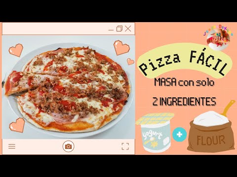 PIZZA DE YOGURT: masa rápida y con solo 2 ingredientes #pizza #recetas #juegosdekids