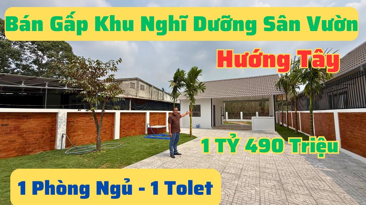 Đẹp Không Chổ Chê - Khu Nghĩ Dưỡng Sân Vườn Kết Hợp Nhà Cấp 4 Cổ Điển Đường 20m | Nhà Tây Ninh 1543N