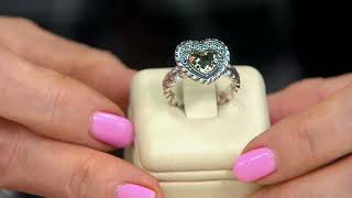 JAI Sterling Silver & 14K Gold Heart Ring on QVC