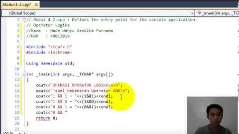 Pemrograman C++ Operator Logika (Modul 4-2)