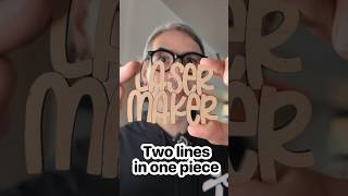 Make two or more lines of text that cut as a single piece #lasercutting