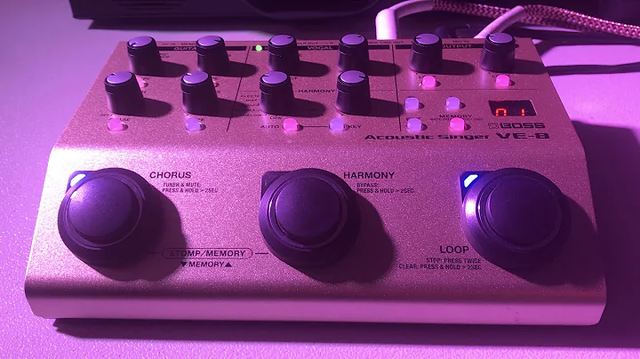 Quick Demo Of The Boss VE-8 Acoustic Singer Vocal Effects Pedal
