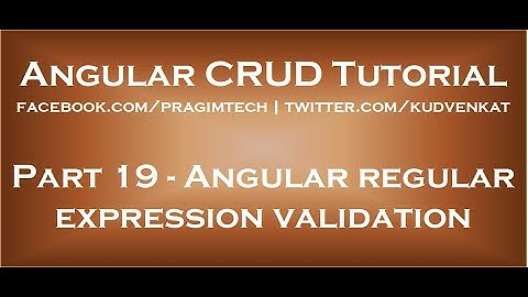 Angular regular expression validation