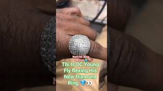 DC Young Fly Shows Off His New Diamond Ring 💎👀😍!! #shorts #youtubeshorts #dcyoungfly