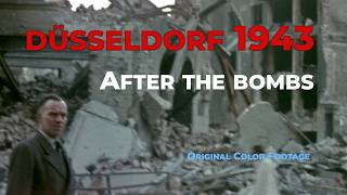 DÜSSELDORF 1943 | AFTER THE BOMBS | Rare Color Footage