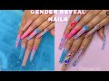 Gender Reveal Nails!!!*full process*🤰🏽💅🏽💖💙