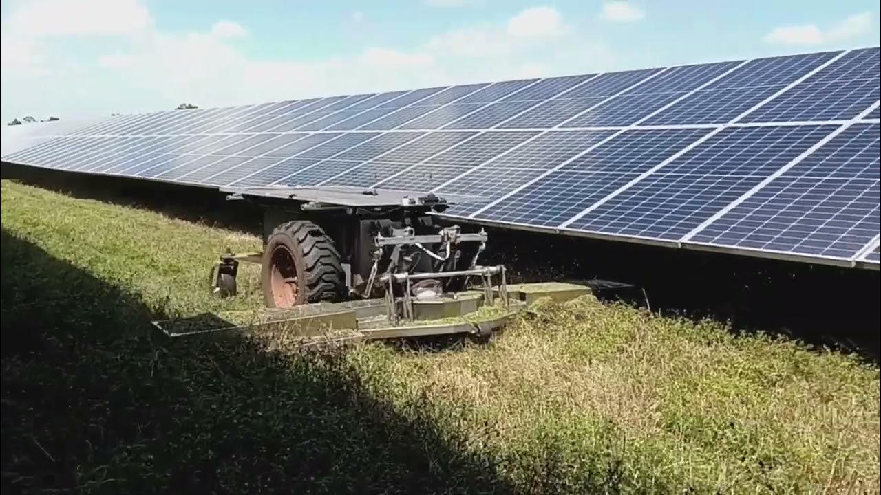 Autonomous mowing in utility solar installation, 12ft wide deck YouTube