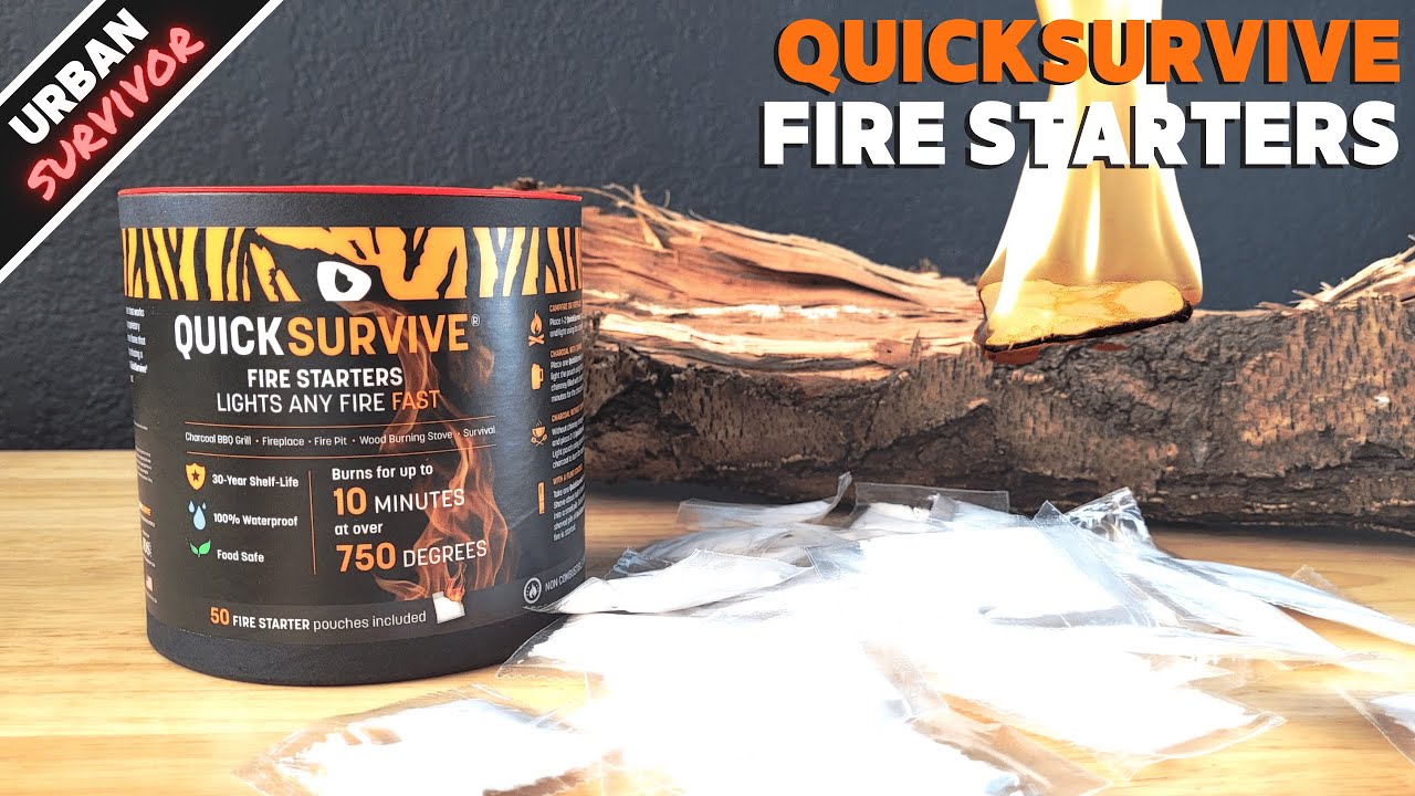 Quick Survive Emergency Fire Starters 🔥 (100 Weatherproof, 10 minute