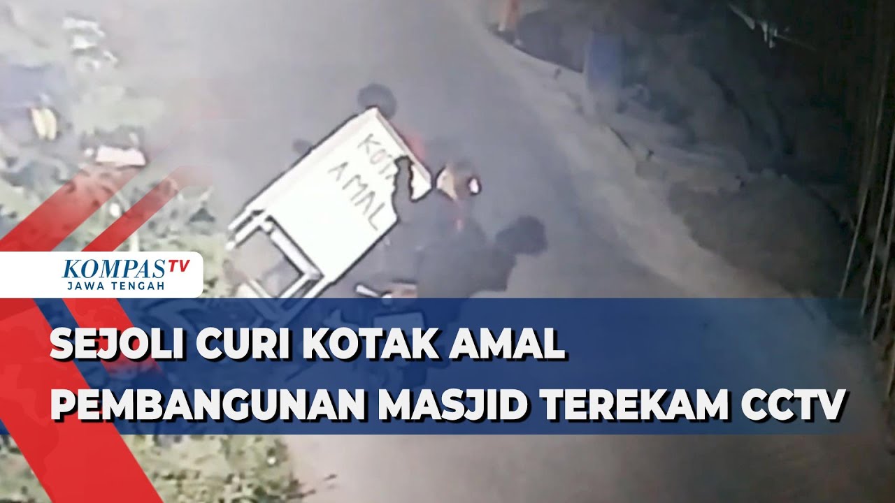 Sejoli Curi Kotak Amal Pembangunan Masjid di Semarang Terekam CCTV