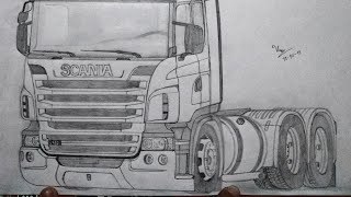 Como desenhar um Caminhão Scania R450 Bitrem 