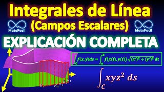 Integrales de línea (Campos Escalares) EXPLICACIÓN COMPLETA