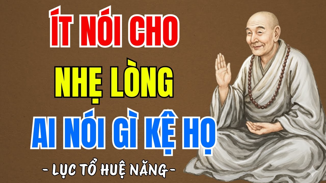 LỤC TỔ HUỆ NĂNG : Ít nói cho nhẹ lòng - ai nói gì kệ họ, nghiệp đời từ miệng mà ra, nên nghe 1 lần