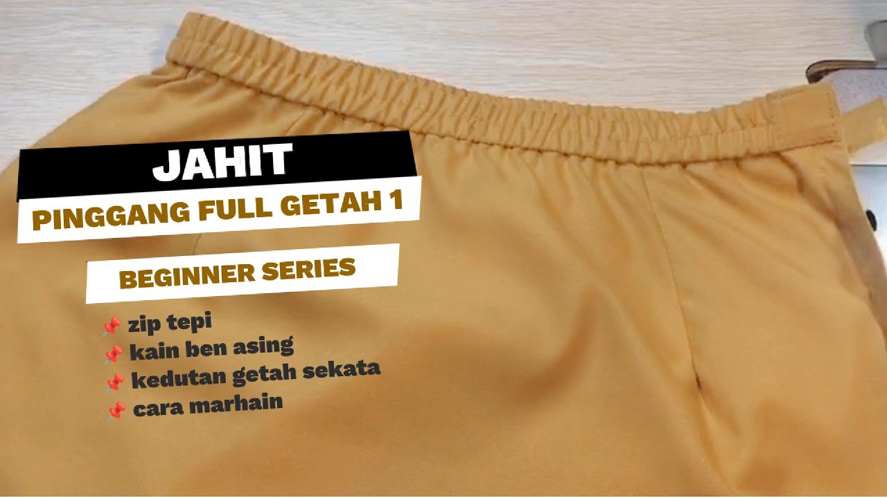 Jahit Pinggang Full Getah Kain Ben Pinggang Asing
