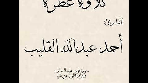 سورة نوح القارئ الليبي أحمد عبد الله القليب حفظه الله 🤲