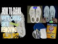 HOW TO CLEAN WHITE CANVAS SHOES AND REMOVING YELLOW SPOTS