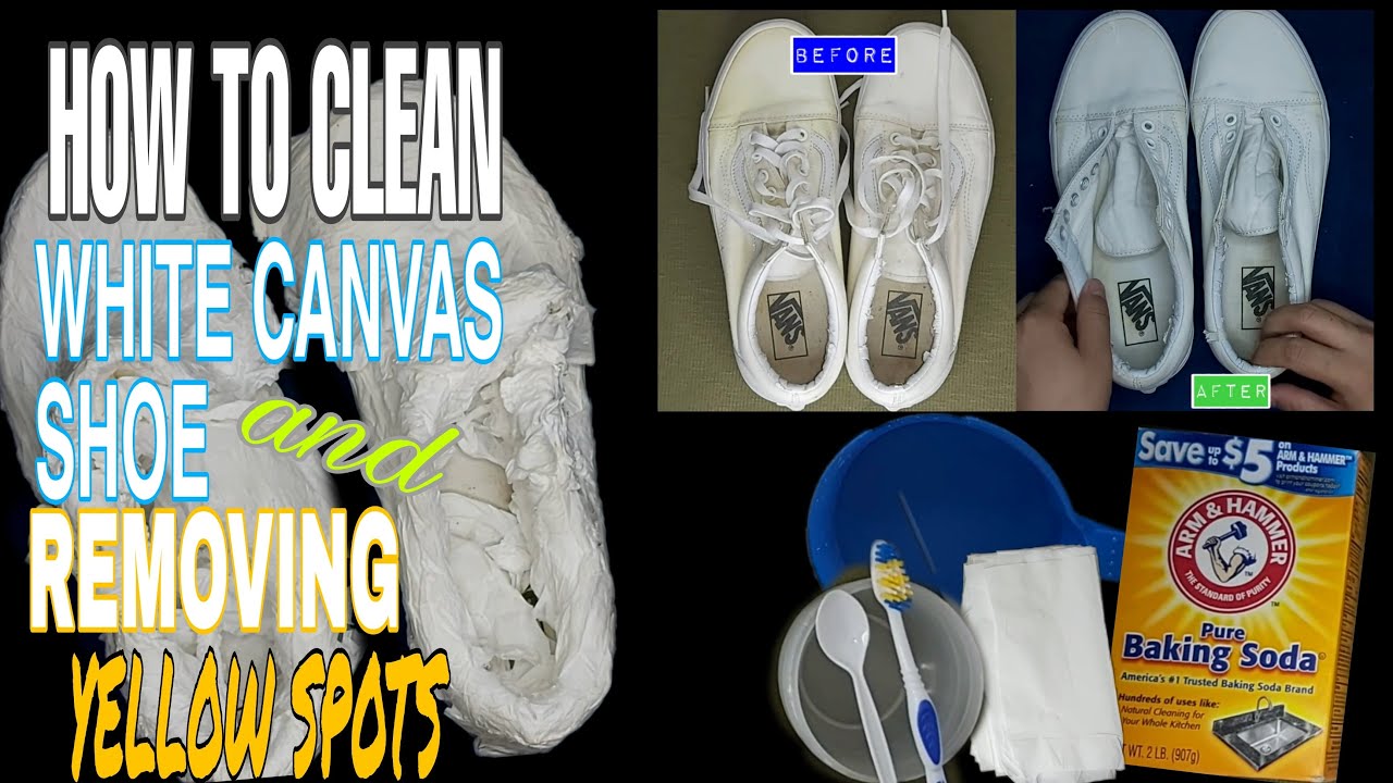 How to Clean White Canvas Shoes & Sneakers - YouTube