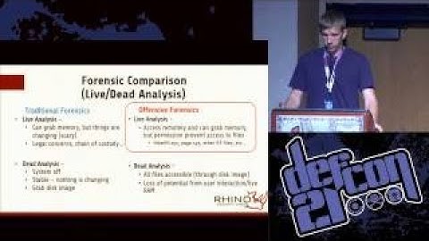 Defcon 21 Offensive Forensics: CSI for the Bad Guy