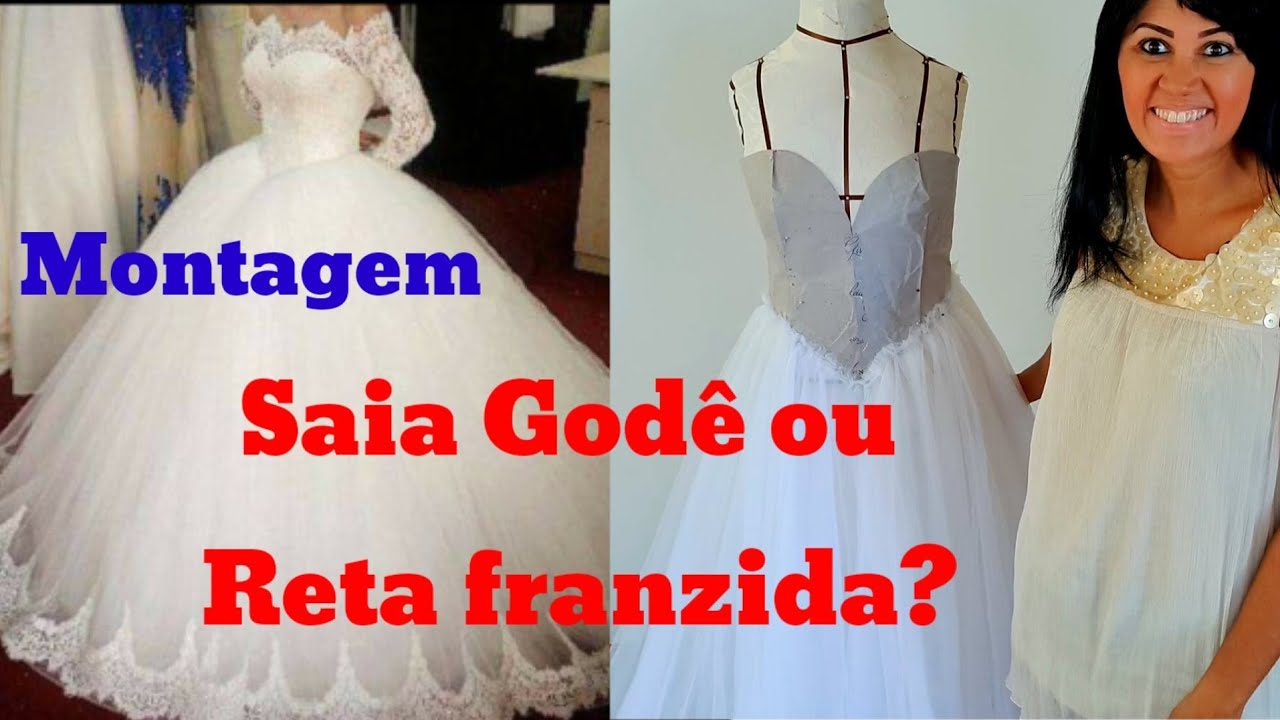 Como cortar saia vestido de noiva 