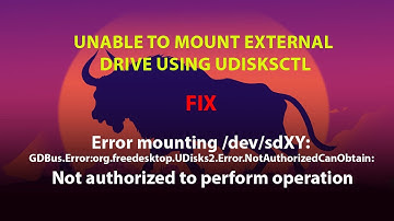 UBUNTU FIX: unable to mount external driveusing udisksctl