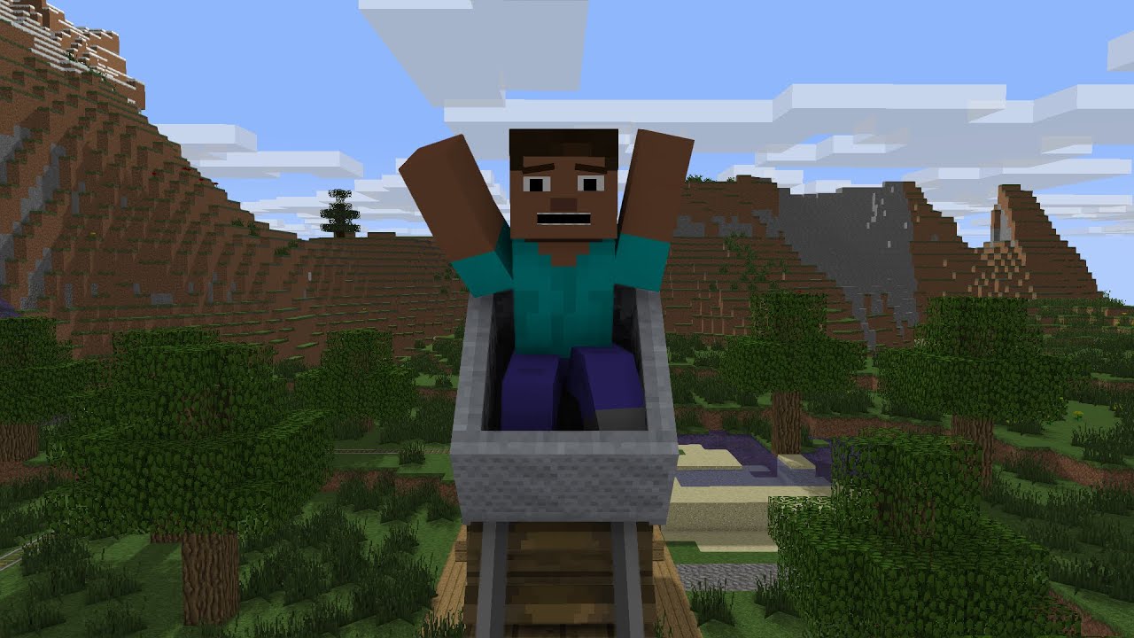[Minecraft] Animation: Mini Roller Coaster - YouTube